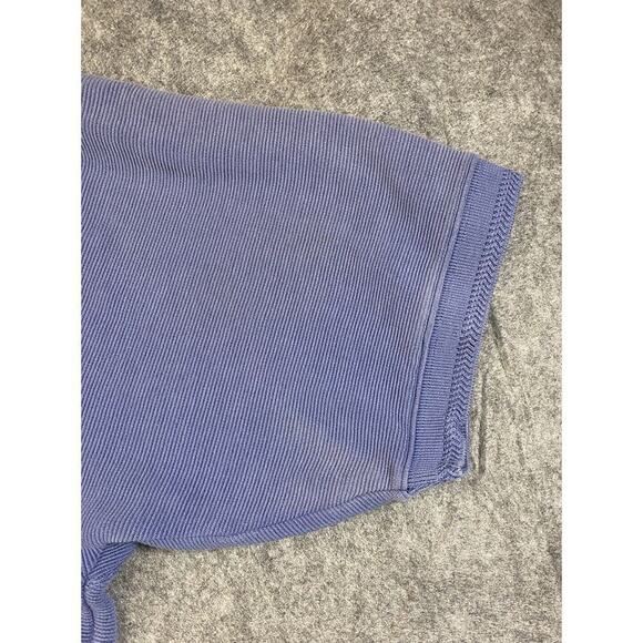 Tommy Bahama Shirt Mens Large Blue Silk Blend Polo Ribbed Golf Outdoor - Picture 4 of 10